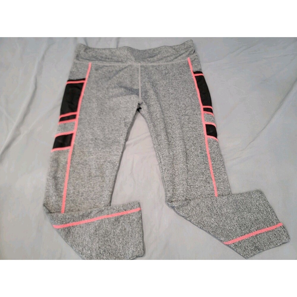 Berry Player High Performance Women 3X Gray Pink Active Capri Leggings Stretch